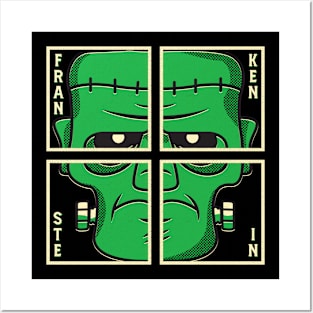 Frankenstein-Retro Classic Horror Monster Posters and Art